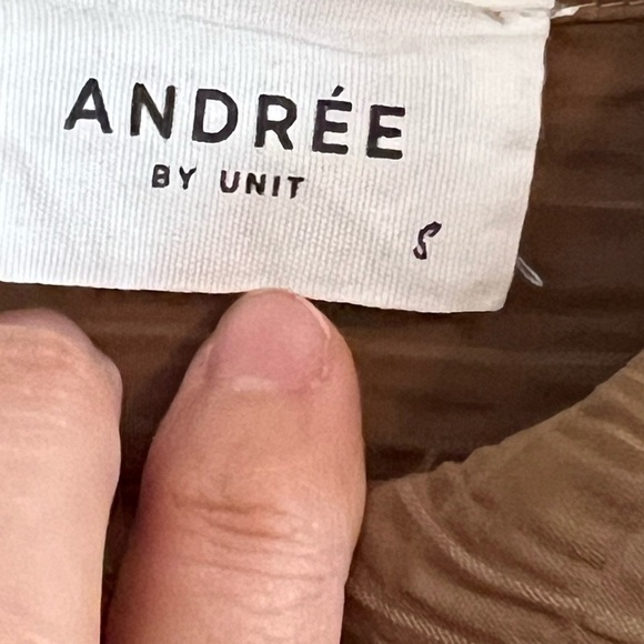 ANDREE BY UNIT Women Brown Button Down Shirt Seersucker Textured Business Casual - Picture 3 of 14